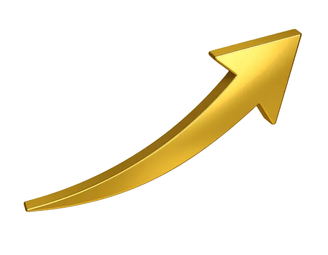 Golden Arrow Pointing Upwards