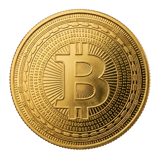 Golden Bitcoin Cryptocurrency Coin