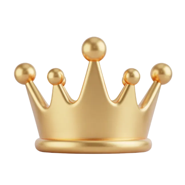 Golden Crown 3D Illustration