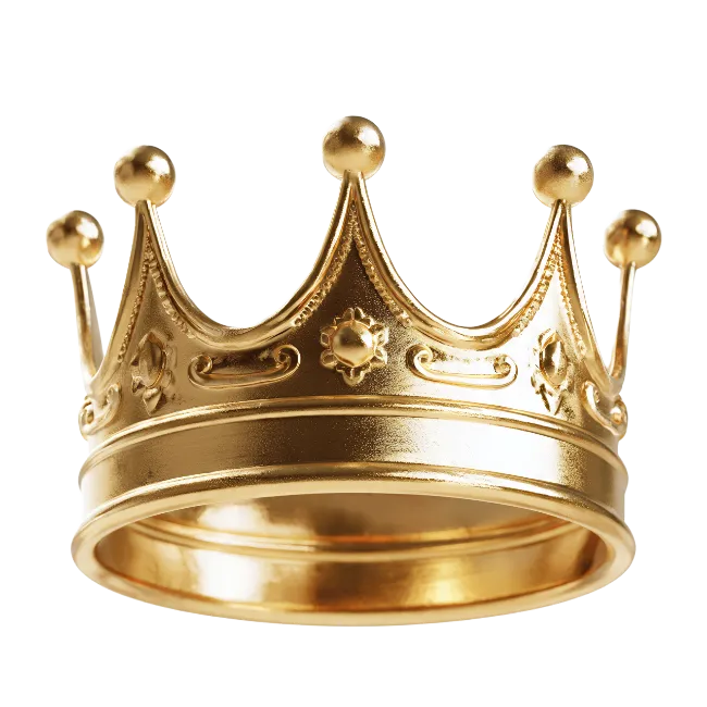Golden Crown with Spherical Ornaments