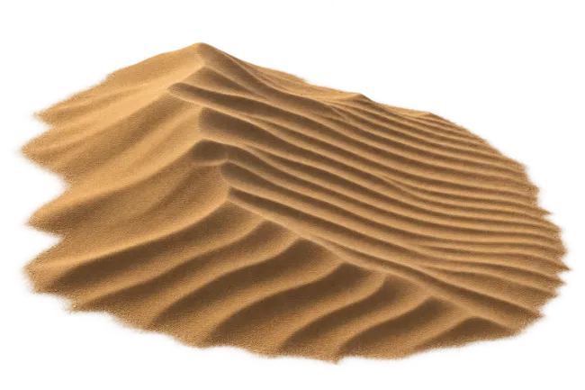 Golden Desert Sand Dune with Wind Ripples