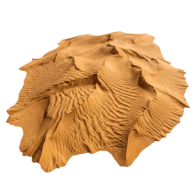 Golden Desert Sand Dunes Formations