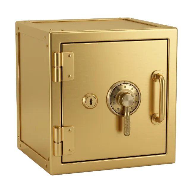 Golden Metal Security Safe Box
