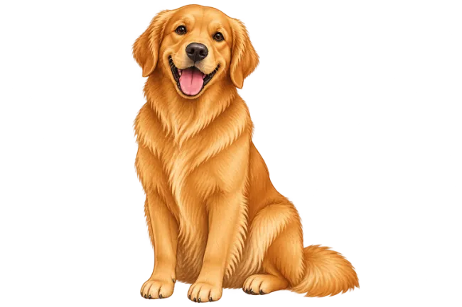 Golden Retriever Dog Illustration