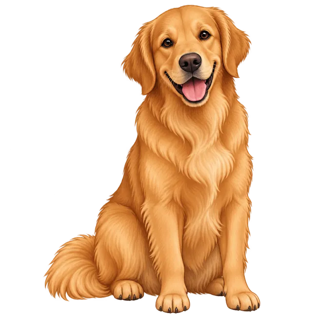 Golden Retriever Dog Illustration