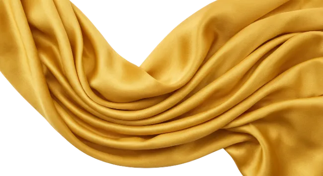 Golden Silk Fabric Drapes