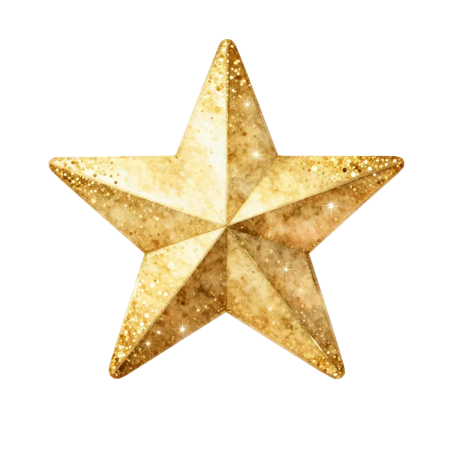 Golden Star Illustration