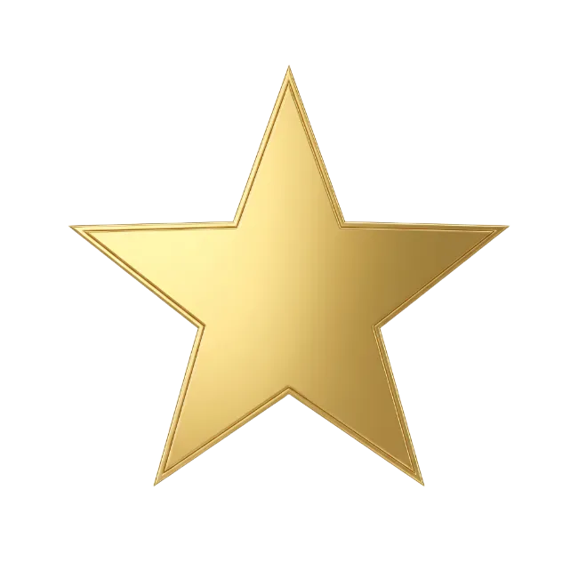 Golden Star Shape Illustration