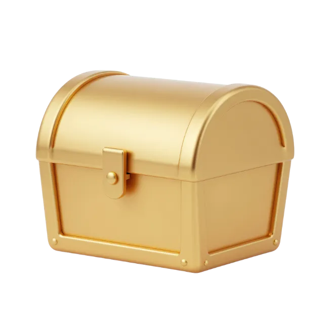 Golden Treasure Chest Stock Image