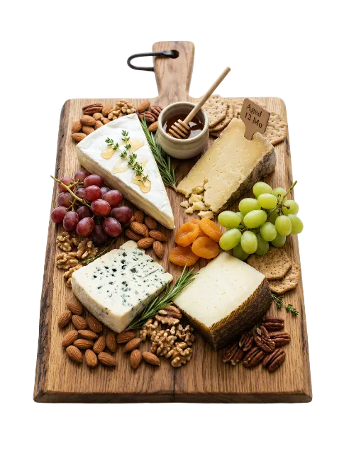 Gourmet Cheese Board with Fruit and Nuts