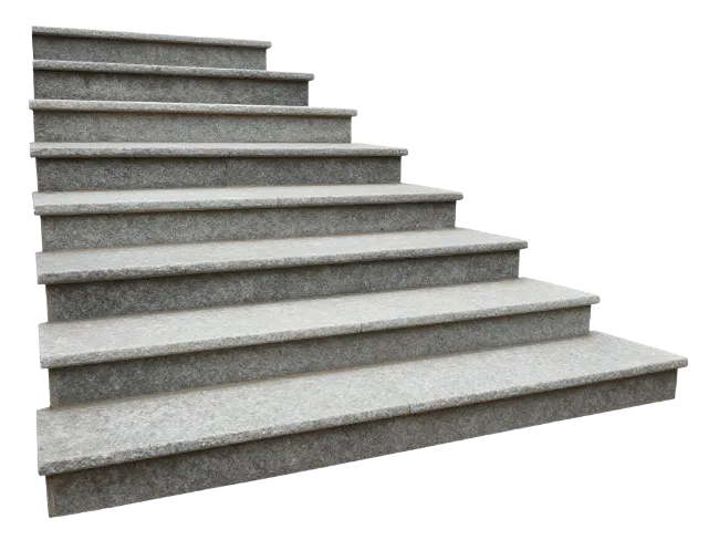 Granite Stone Outdoor Steps Isolated