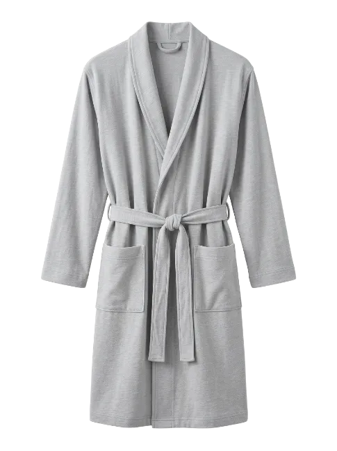 Gray Bathrobe with Belt