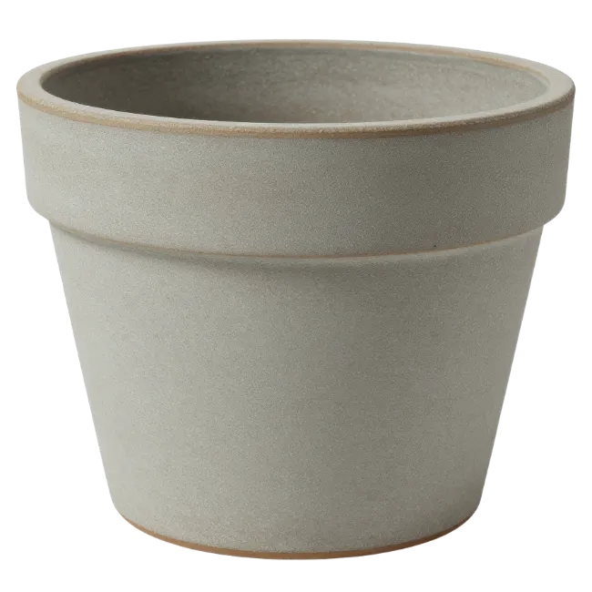 Gray Empty Ceramic Plant Pot