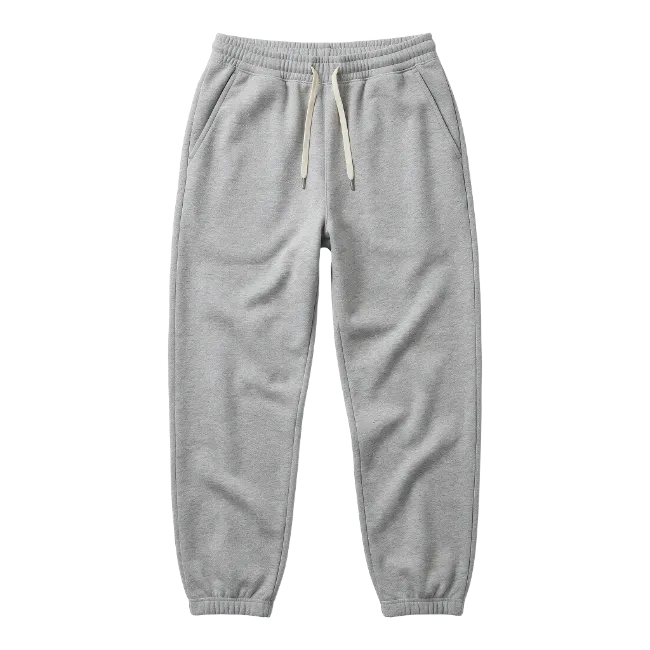 Gray Heather Sweatpants with Drawstring