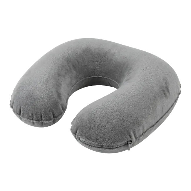 Gray Velvet Travel Neck Pillow