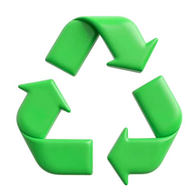 Green 3D Recycle Symbol Icon