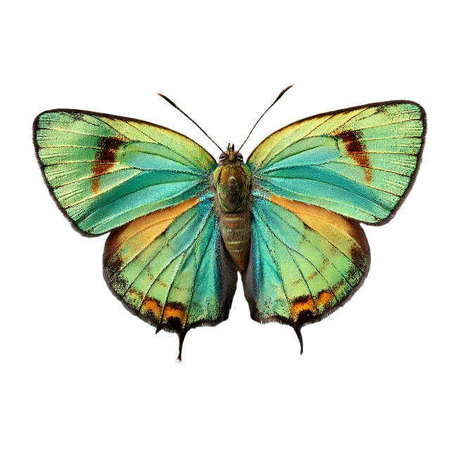 Green and Blue Butterfly