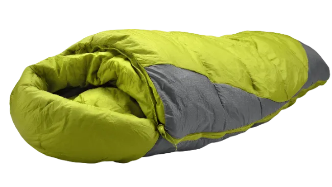 Green and Grey Sleeping Bag