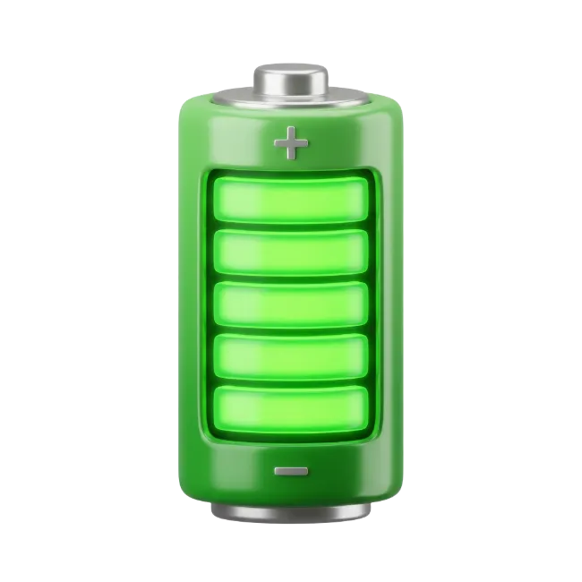 Green Battery Fully Charged Icon