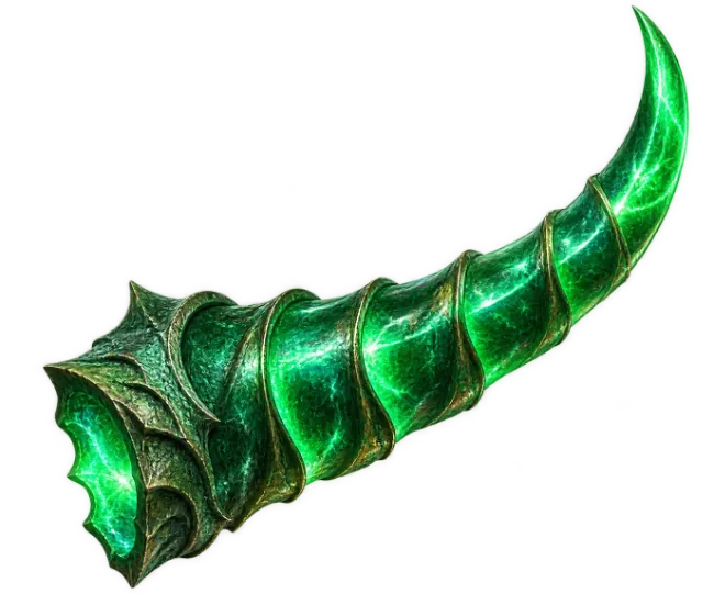 Green Demon Horn Fantasy Concept Art