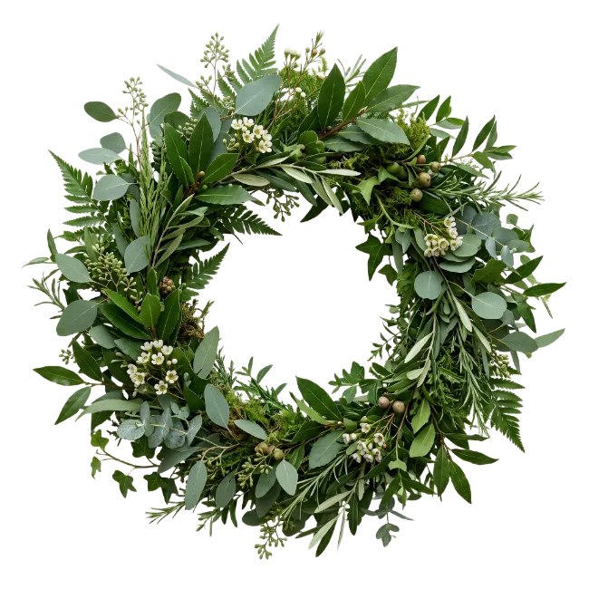Green Foliage Christmas Wreath