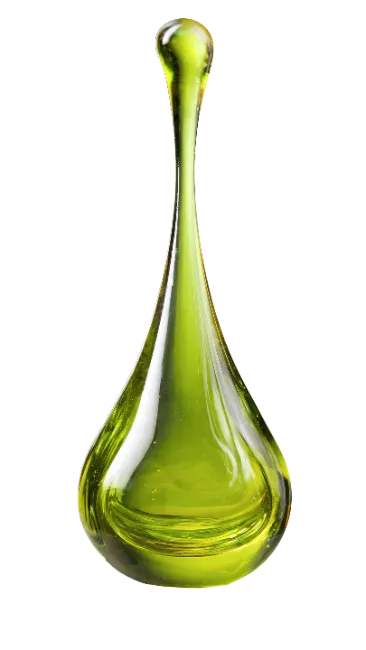 Green Glass Perfume Bottle