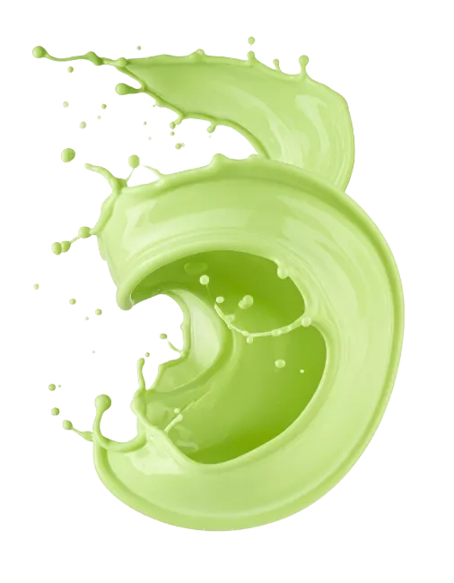 Green Liquid Splash Isolated on Transparent Background