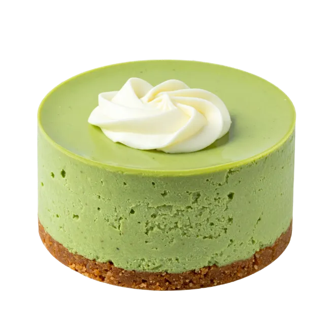 Green Matcha Cheesecake with Whipped Cream