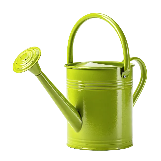 Green Metal Watering Can
