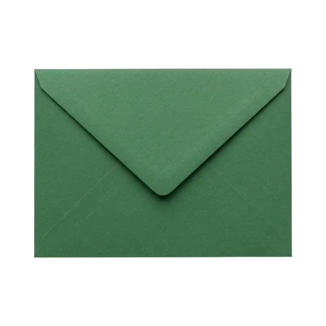 Green paper envelope closed