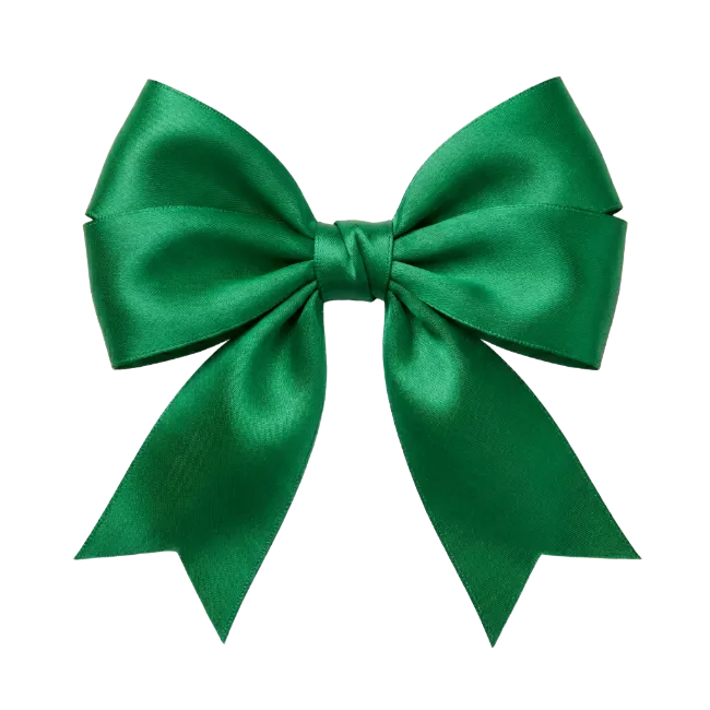 Green Satin Gift Bow