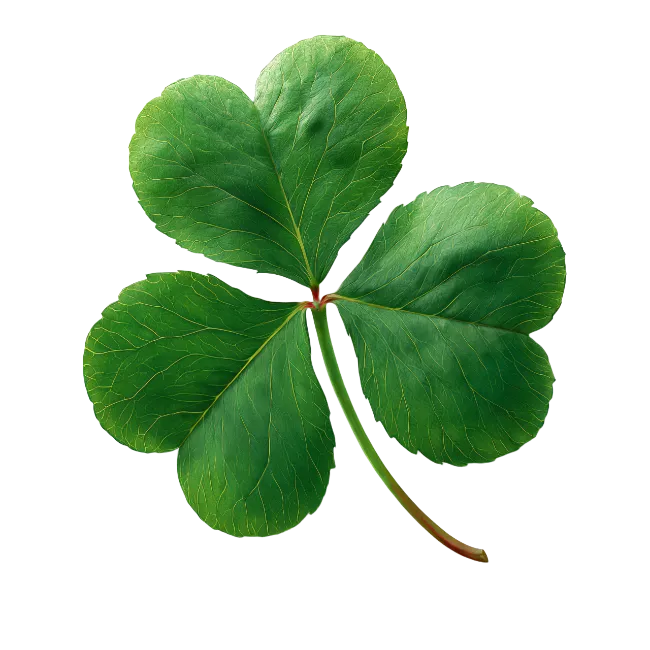 Green Shamrock Clover Leaf Isolated