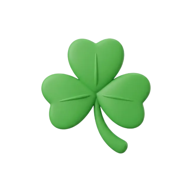 Green Shamrock Leaf Illustration