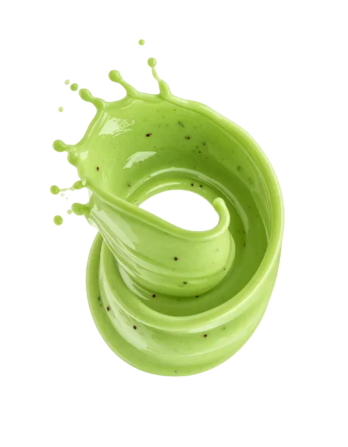 Green Smoothie Splash Isolated