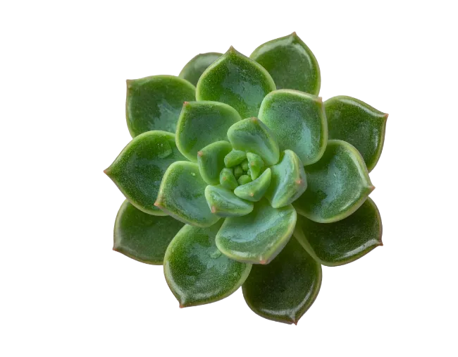 Green Succulent Plant Top View