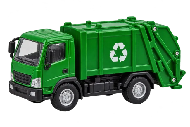 Green Toy Garbage Truck