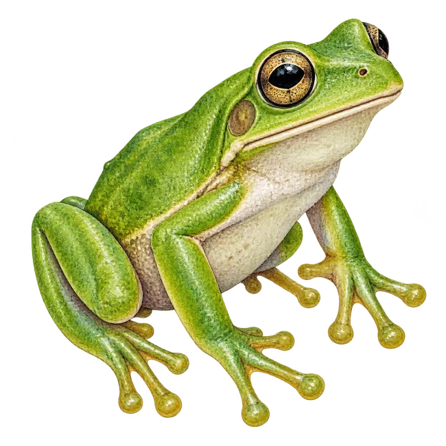 Green Tree Frog Illustration