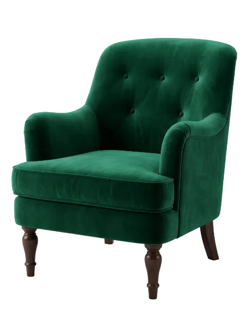 Green Velvet Armchair