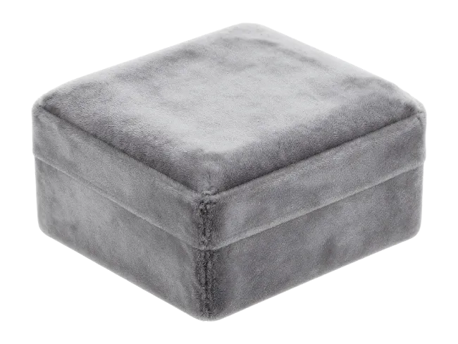 Grey Velvet Jewelry Box