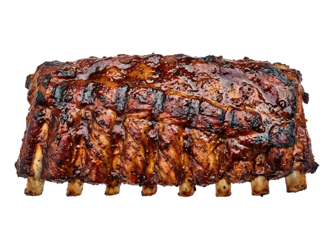 Grilled Barbecue Ribs Rack