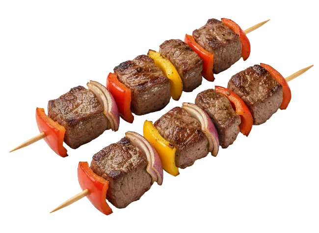 Grilled Beef and Vegetable Skewers