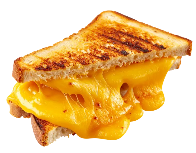 Grilled Cheese Sandwich with Melted Cheese