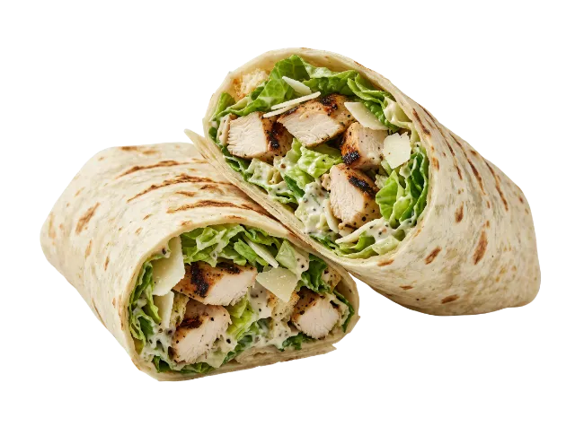 Grilled Chicken Caesar Wrap Halves