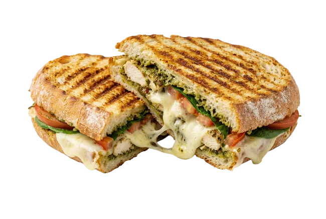 Grilled Chicken Panini with Melted Cheese
