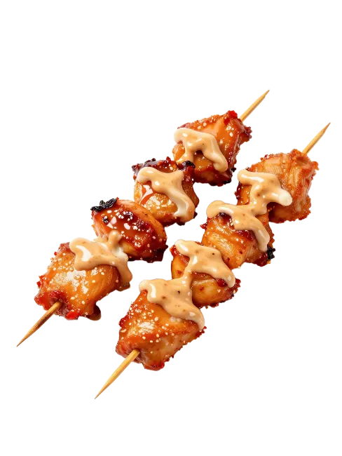 Grilled Chicken Skewers with Sauce