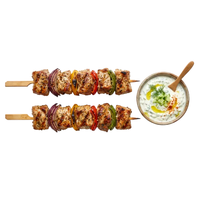 Grilled Chicken Skewers with Sauce