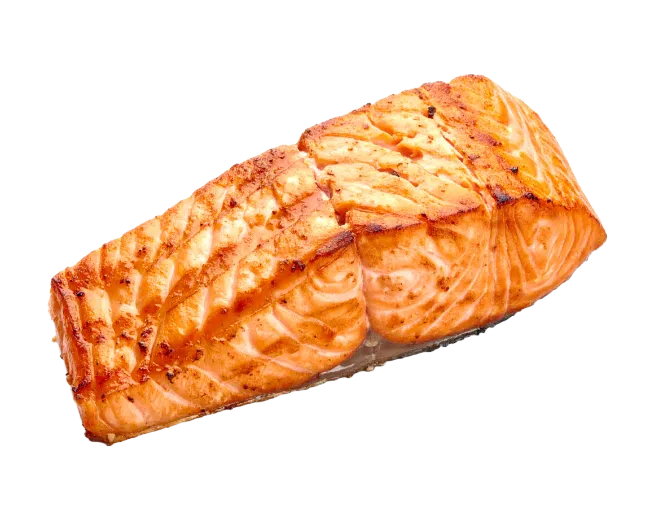 Grilled salmon fillet isolated