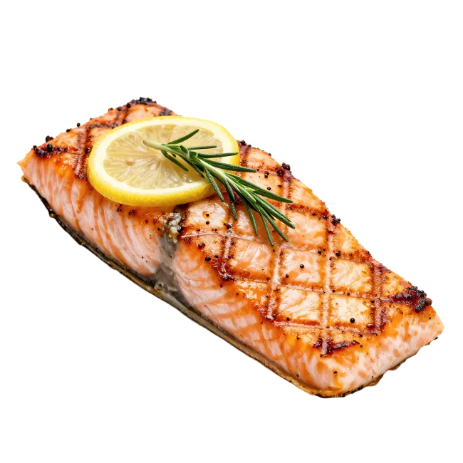 Grilled Salmon Fillet with Lemon and Rosemary