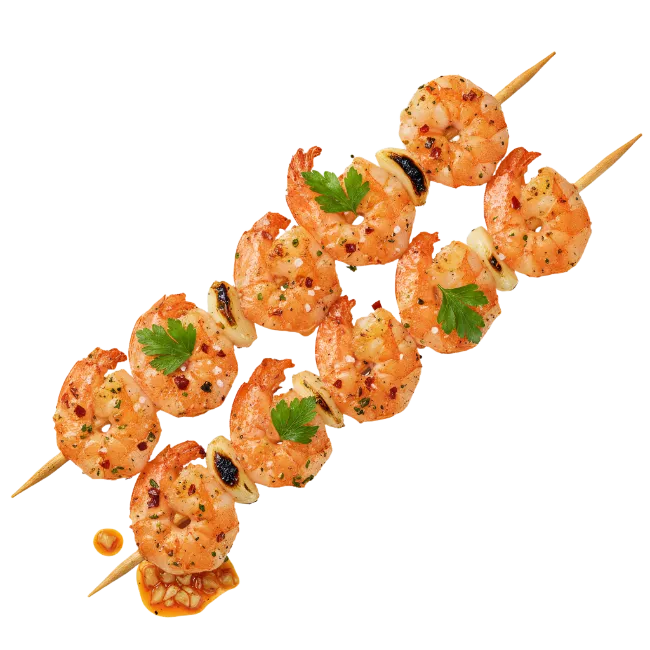 Grilled Shrimp Skewers with Herbs and Garlic