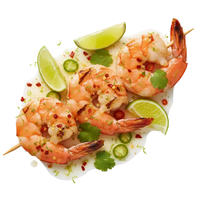 Grilled Shrimp Skewers with Lime and Chili